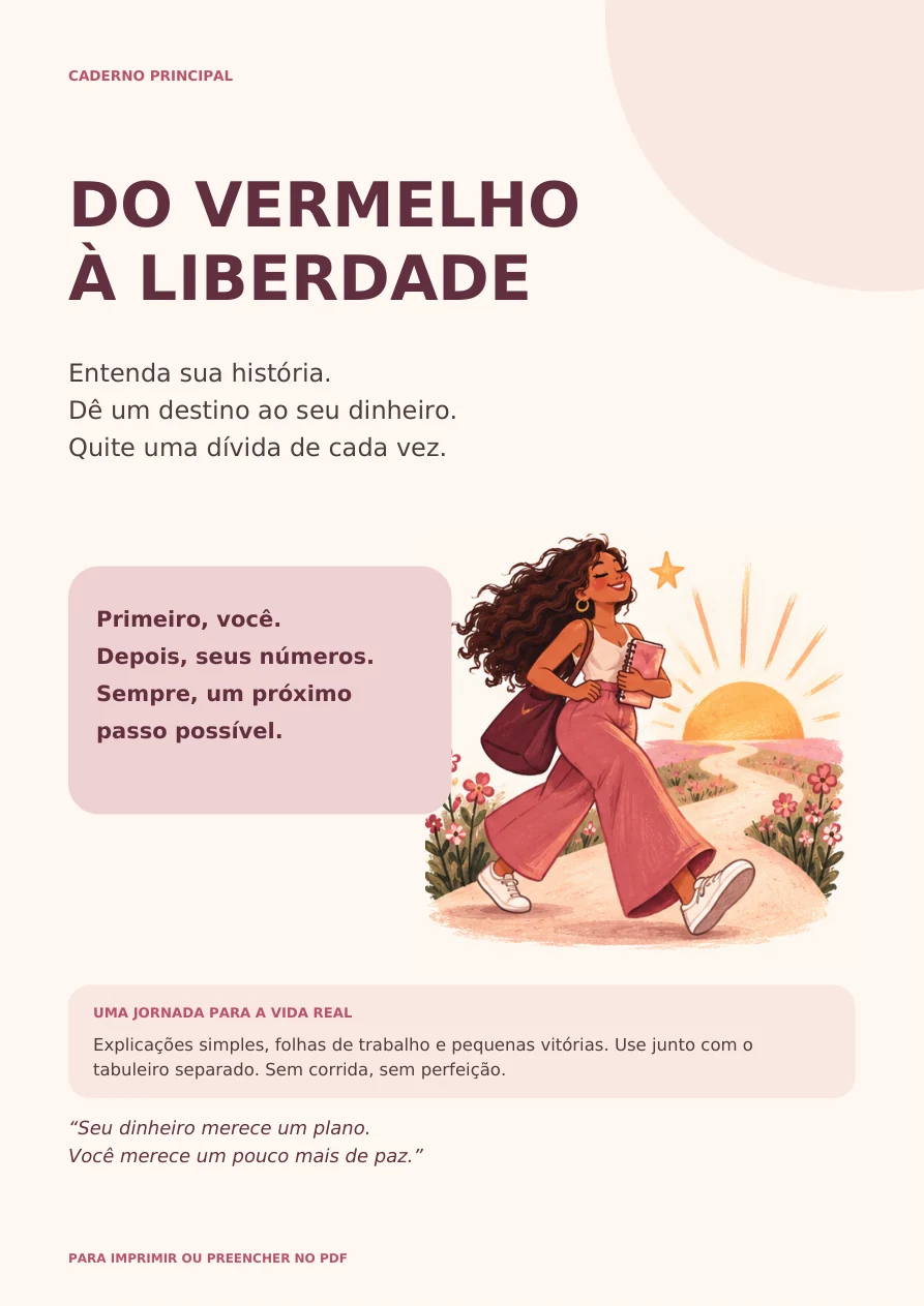Capa do caderno Do Vermelho à Liberdade